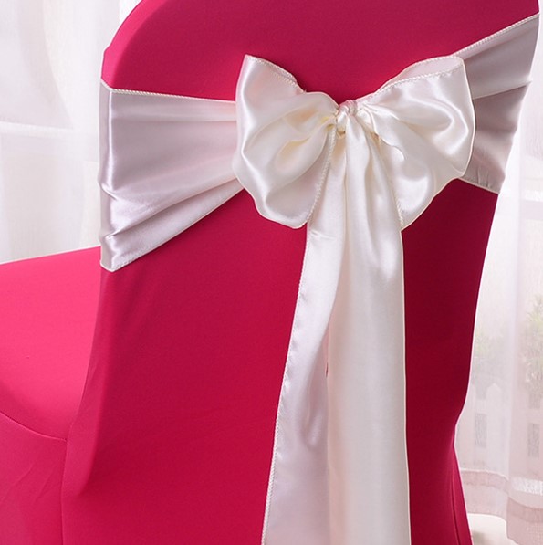 wholesale wedding party satin chair sash for chair cover decoration