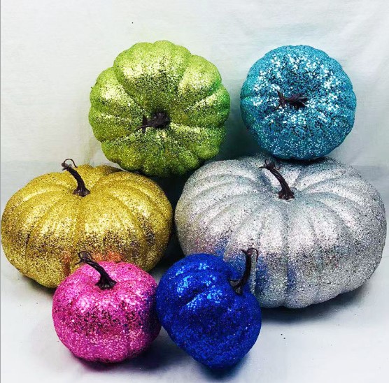 sparkle Halloween occasion mini pumpkin for decoration