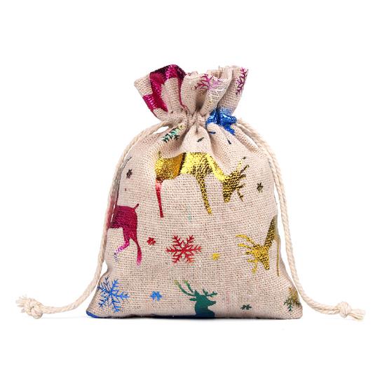 Factory christmas jute bags