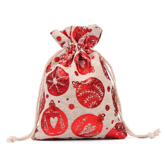 Recycled linen drawstring jute bag for promotion