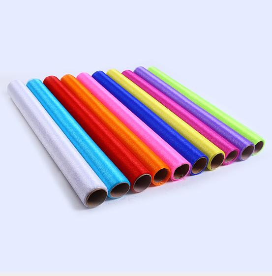 70CM X 10Y Flower wrapping Wedding decoration Snow Organza Roll