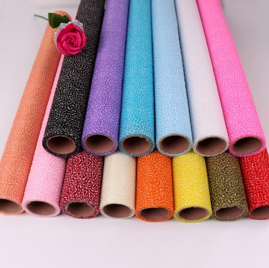 Eco-freiendly glitter white dot organza fabric roll